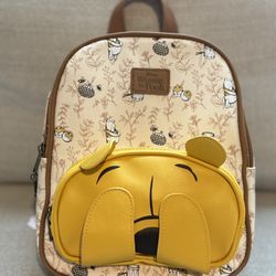 Disney Winnie the Pooh Women's 10.5" Mini Backpack, Tan