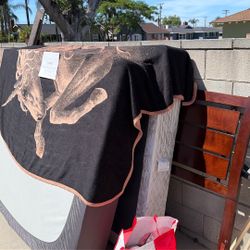 Queen Bed With Frame, Mattress, And Box Spring 