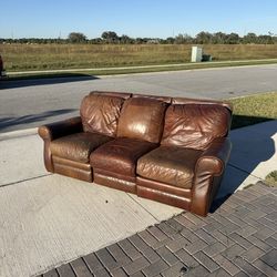 Reclining Leather Couch