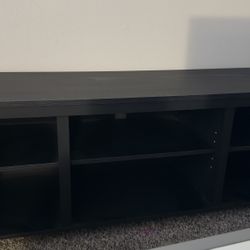 Dark Brown TV Stand With Shelves/cubbies 
