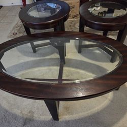 Glass Coffee Table Set