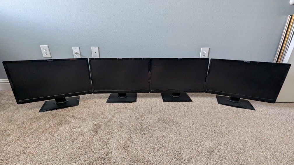 4 Planar 24 Inch LED LCD Monitors