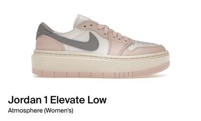 Size 7M/8.5w Jordan 1 Elevate Low Atmosphere (Women's)