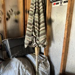 Adjustable Table Umbrella With Weighted Stand