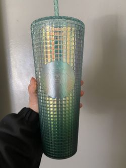 Starbucks Tumbler Spring 2023 Teal Jeweled Green Blue Ombre Cold Cup Venti