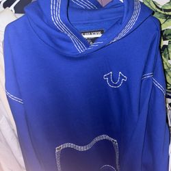 Blue True Religion Hoodie L