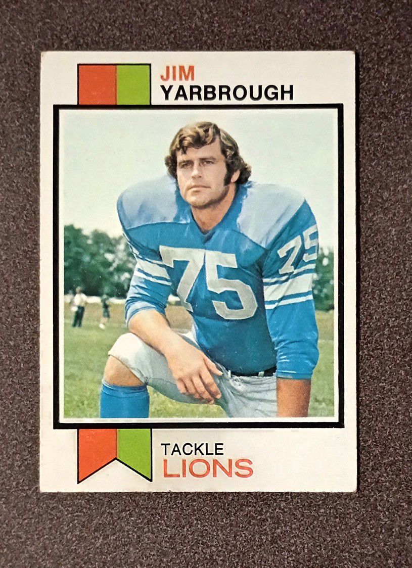 1973 Topps Jim Yarbrough Detroit Lions #423 Football Card Vintage Collectible Sports NFL