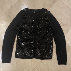 Banana Republic Sequin Black Cardigan XS
