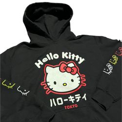 Hello Kitty X Tokyo Black Hoodie Sweatshirt Size Medium Fashion Hoodie