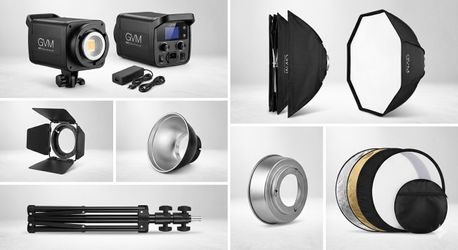 GVM SD80D Bi-Color LED Video Light Kit (with Softbox, Barndoors, & Stand)