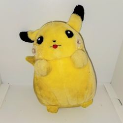 Vintage 90s "I choose you" Pokemon Pikachu talking and light up Game Freak plush working condition 