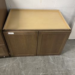 Brown Wood Cabinet 36"W x 24"H x 12"D