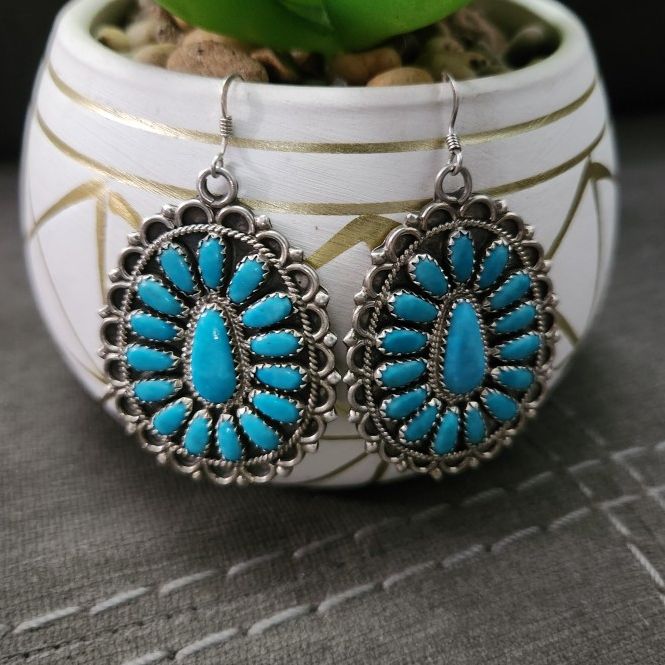 Sterling Silver & Turquoise Earrings 