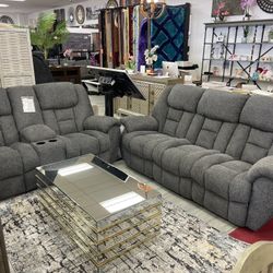 2pc Reclining Sofa & Loveseat Set