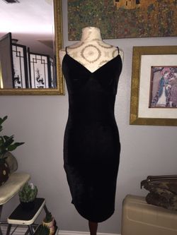 Form fitted suede midi dress