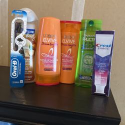 Shampoo and toothpaste