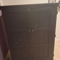 Black Real-Wood Cabinet
