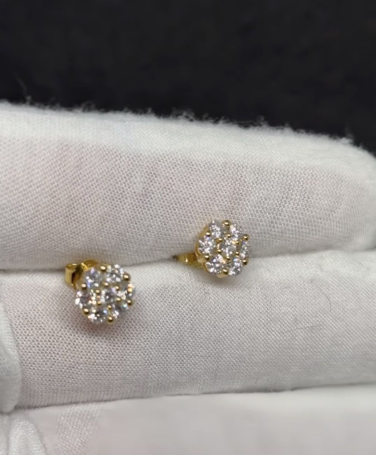 925 Cluster Earrings With Lab Diamonds