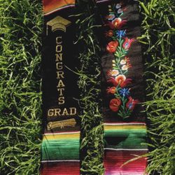 Colorful Flower Vine Sarape Graduation Stole 