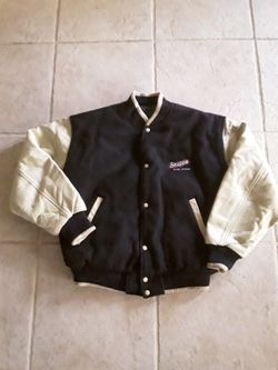 NEW Snapple Lettermans Jacket With Leather Arms