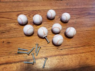 Baseball dresser knobs