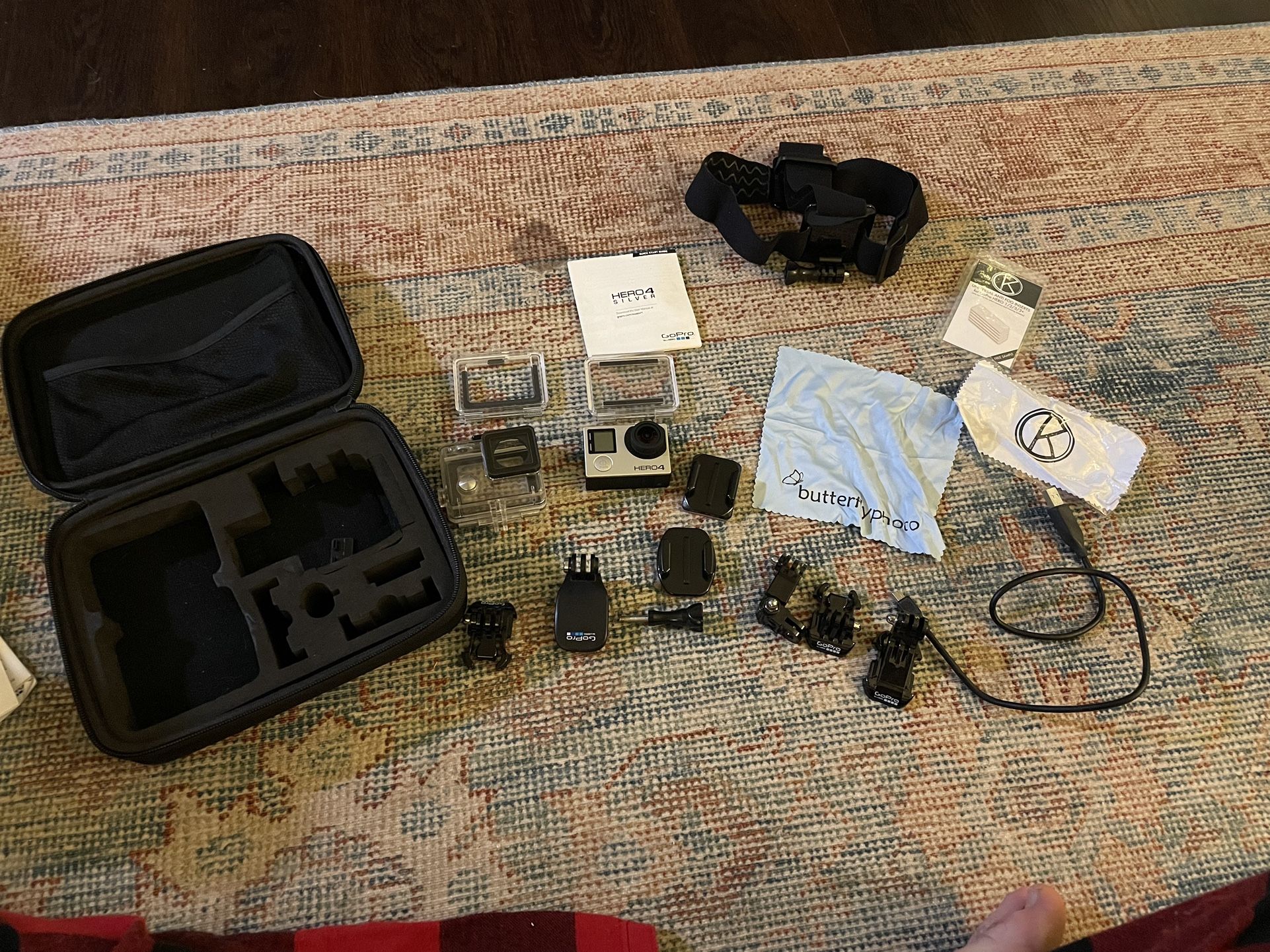 GoPro Hero 4 Silver With Case And Accessories 