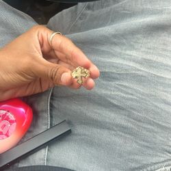 Gold Cross Nugget Ring