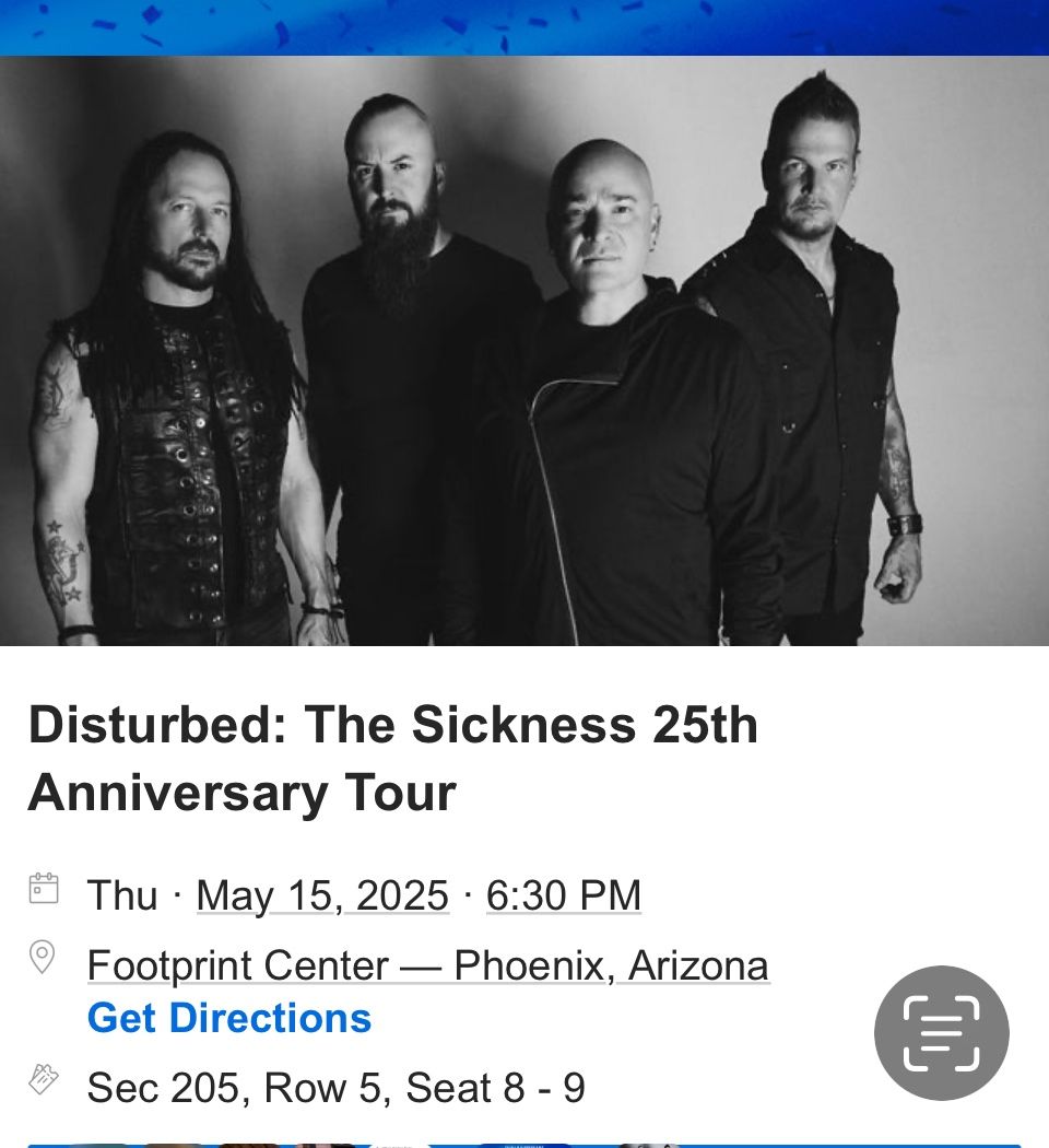 Tickets To DISTURBED-THE SICKNESS 25TH ANNIVERSARY TOUR with Opening Band DAUTREY!