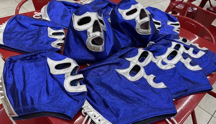 Máscara De Blue Demon Mask Prograde Coming To Dallas Leather & Lamé