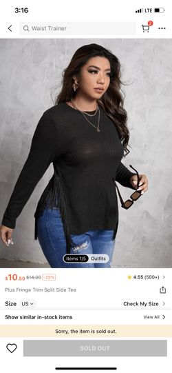 new shein long sleeve with fringe 