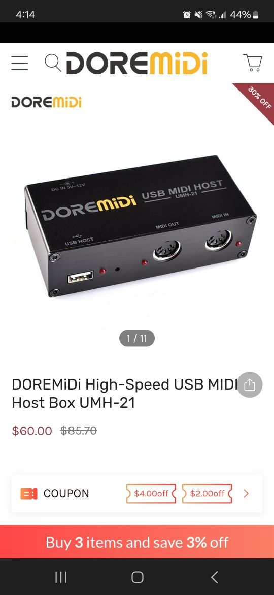 USB MIDI host Box