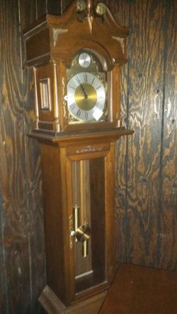 Antique West German Tempus Fugit Grandfather clock