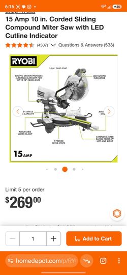 Ryobi miter saw