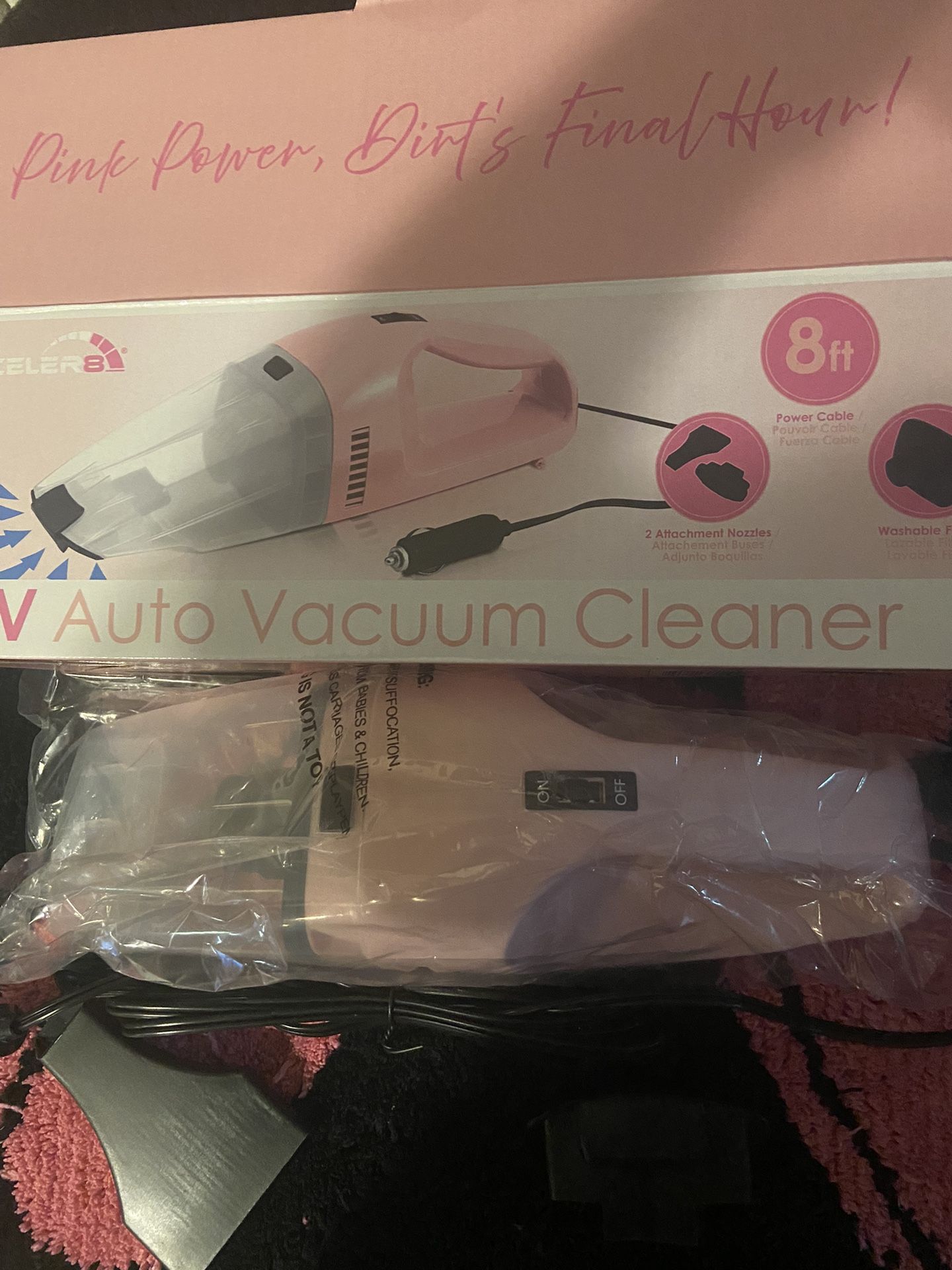 Brand new 12 V auto vacuum cleaner and he’ll