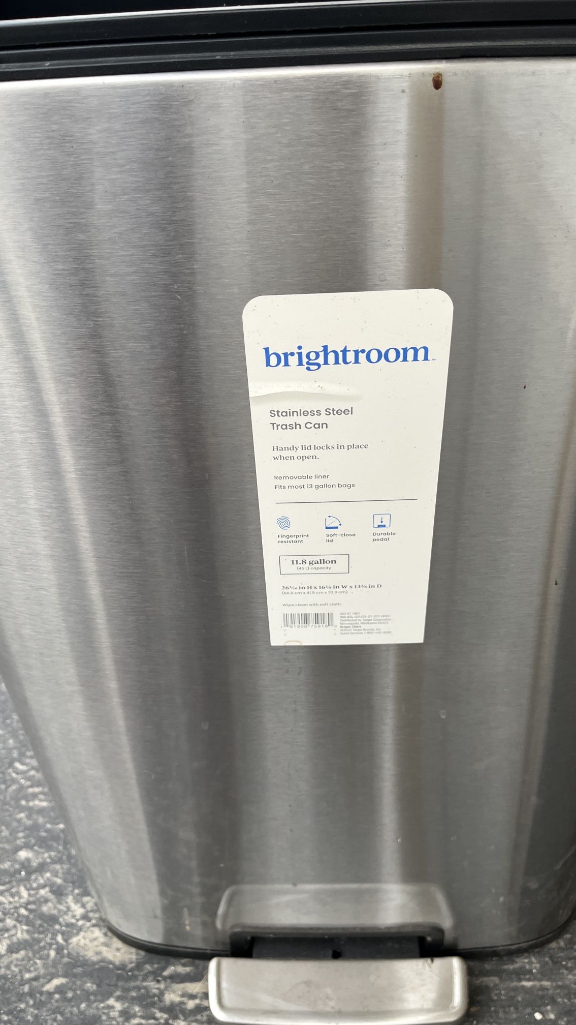 Brightroom stainless steel trash can