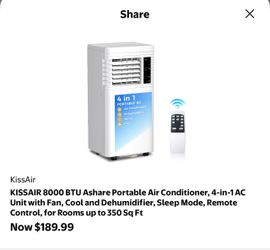 Never used 8000btu portable AC
