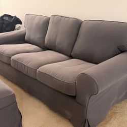3 Seat couch & Ottoman w/ Storage