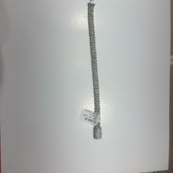 10kt White Gold Diamond Bracelet 19 Grams 7in