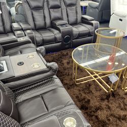 Theater Reclining Couch And Loveseat! 