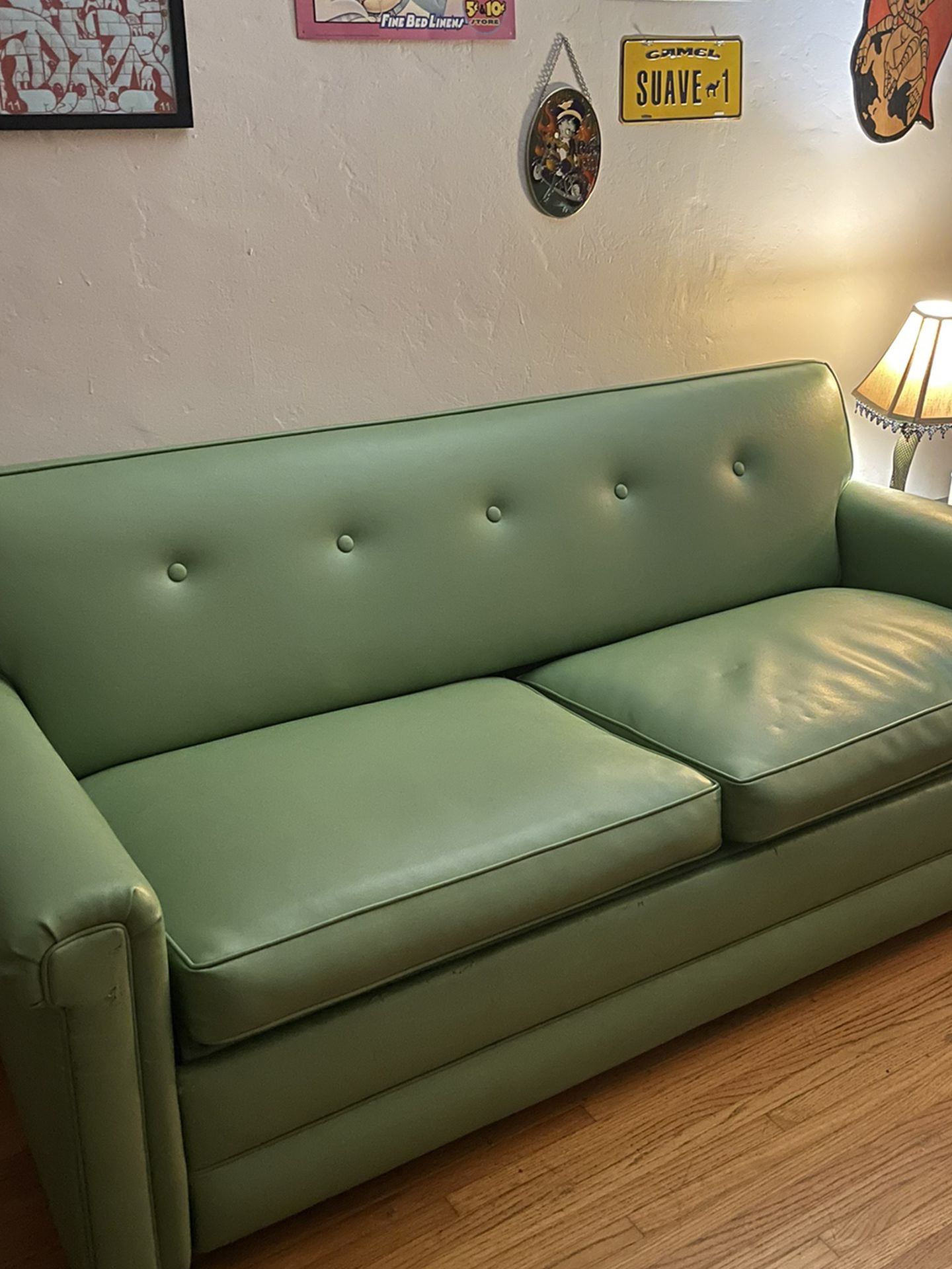 beautiful Vintage Green Couch Pull Out Sleeper