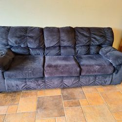 Black Fabric Sofa 