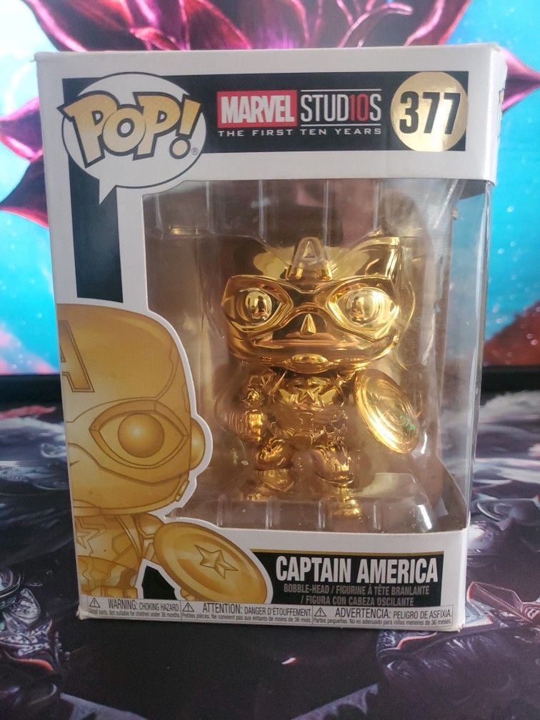 Captain America (Gold Chrome) Funko Pop