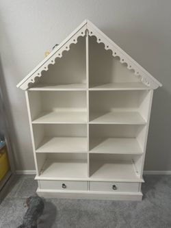 Pottery Barn White House-Shaped Bookshelf with Drawers