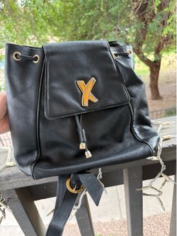 Vintage Paloma Picasso Leather drawstring mini backpack