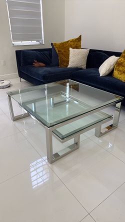 Glass coffee table