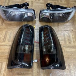 Gmc Sierra 03-06 Headlights And Taillights 
