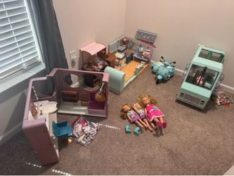 Our generation American girl ice cream, bowling alley, salon, motorcycle, plus more