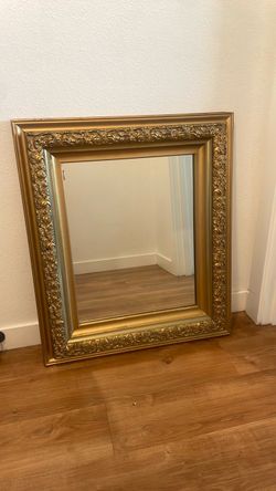 Antique Victorian Gold Gesso Wall Mirror – 28.5" x 24.5"