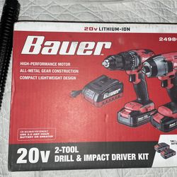 Bauer 2-tool Drill & Impact Driver Kit
