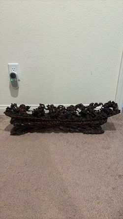 hand-carved wooden “Eight Immortals “ antique sculpture (Chinese Mythology)